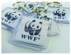 Transparent plastic keyrings