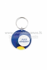 Metal keyring with trolley chip