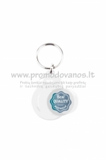 Transparent plastic keyrings