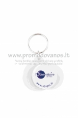 Transparent plastic keyrings