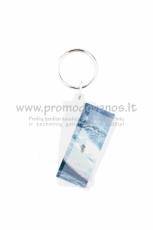 Transparent plastic keyrings