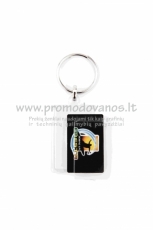 Transparent plastic keyrings