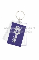 Transparent plastic keyrings