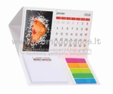 hard cover calendar with adfhesive note pads