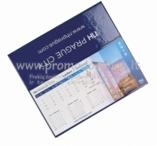 Hard cover calendar with adhesive note pads