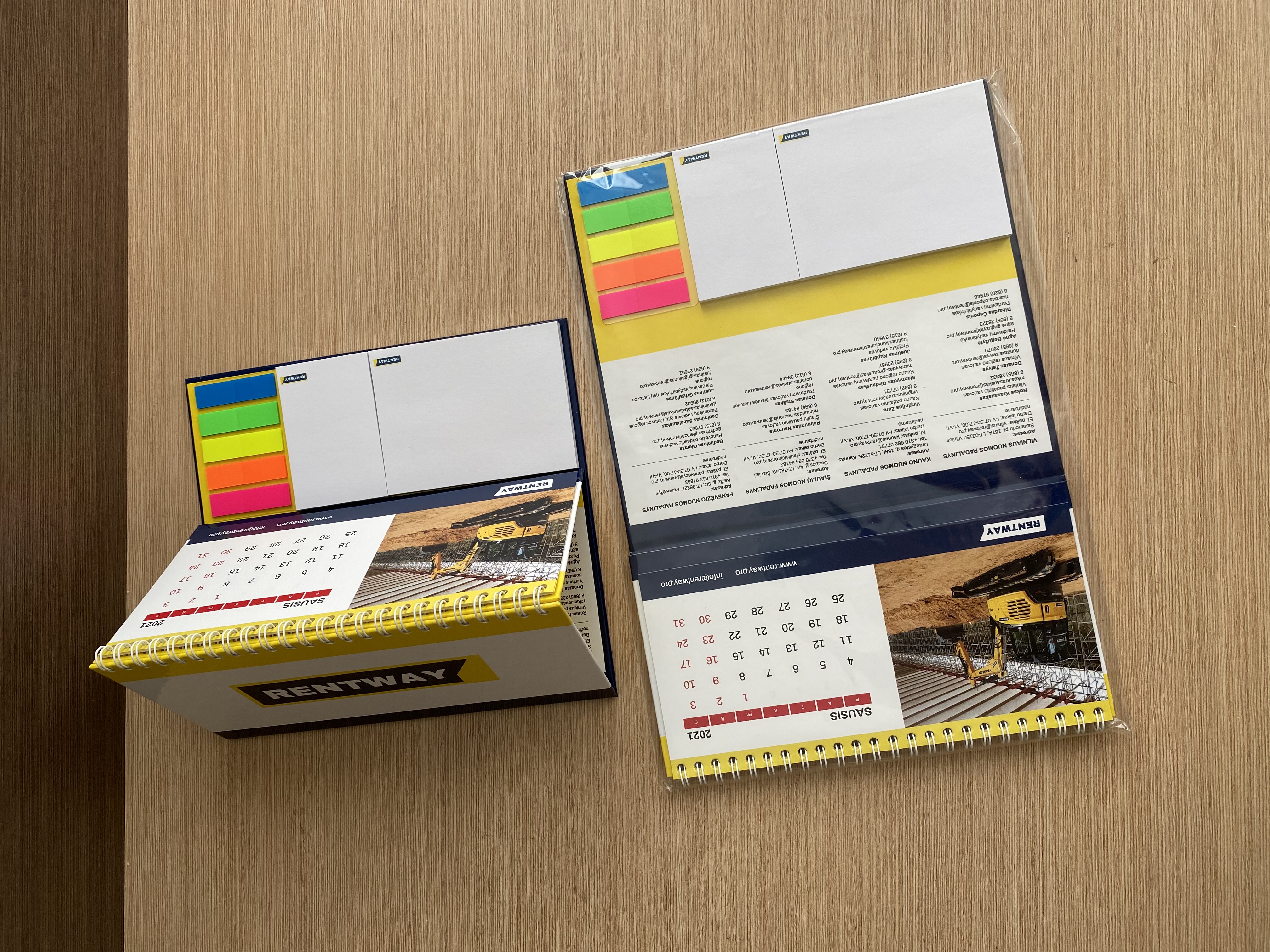 Hard cover calendar 210x180 mm