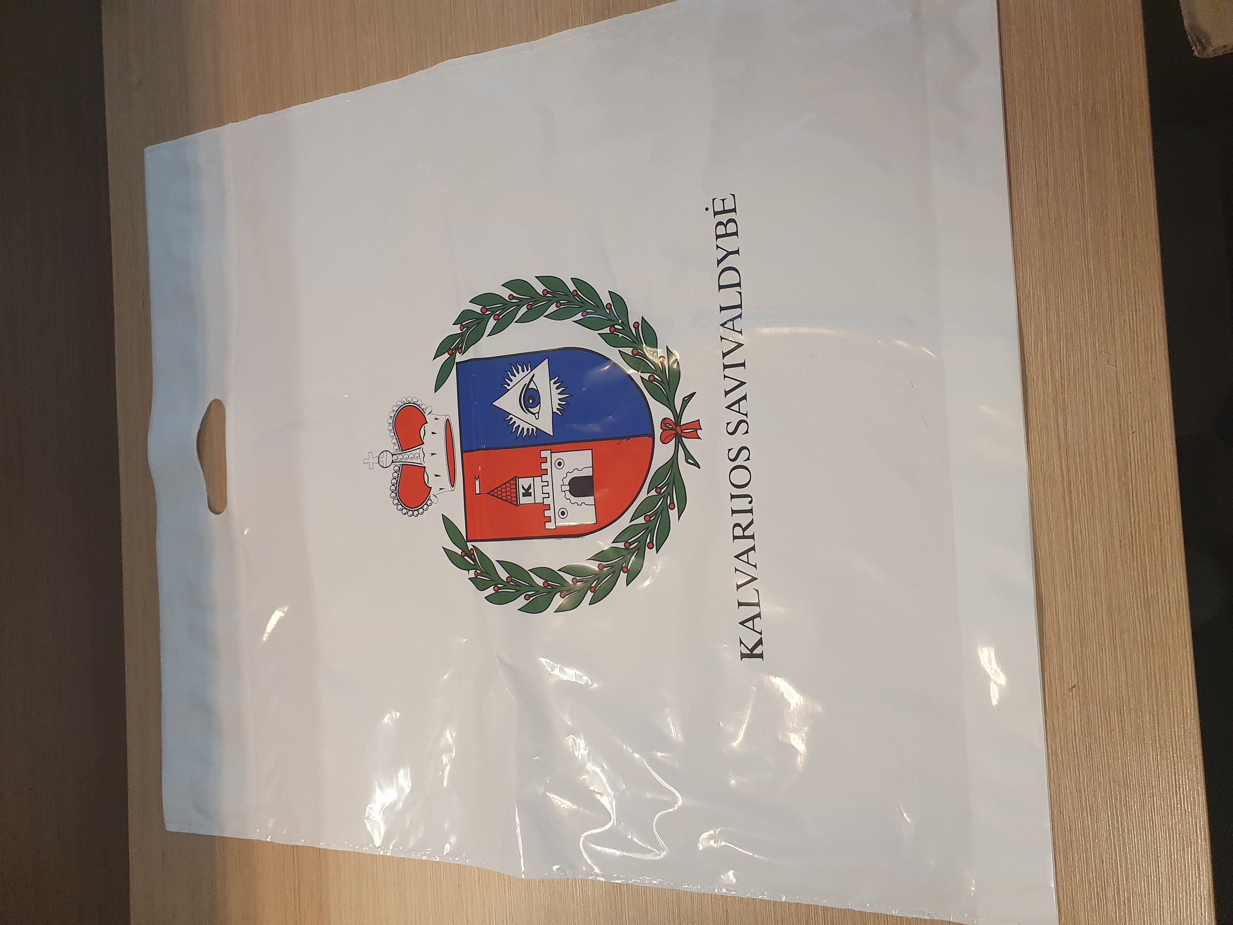 Plastic bag with logo