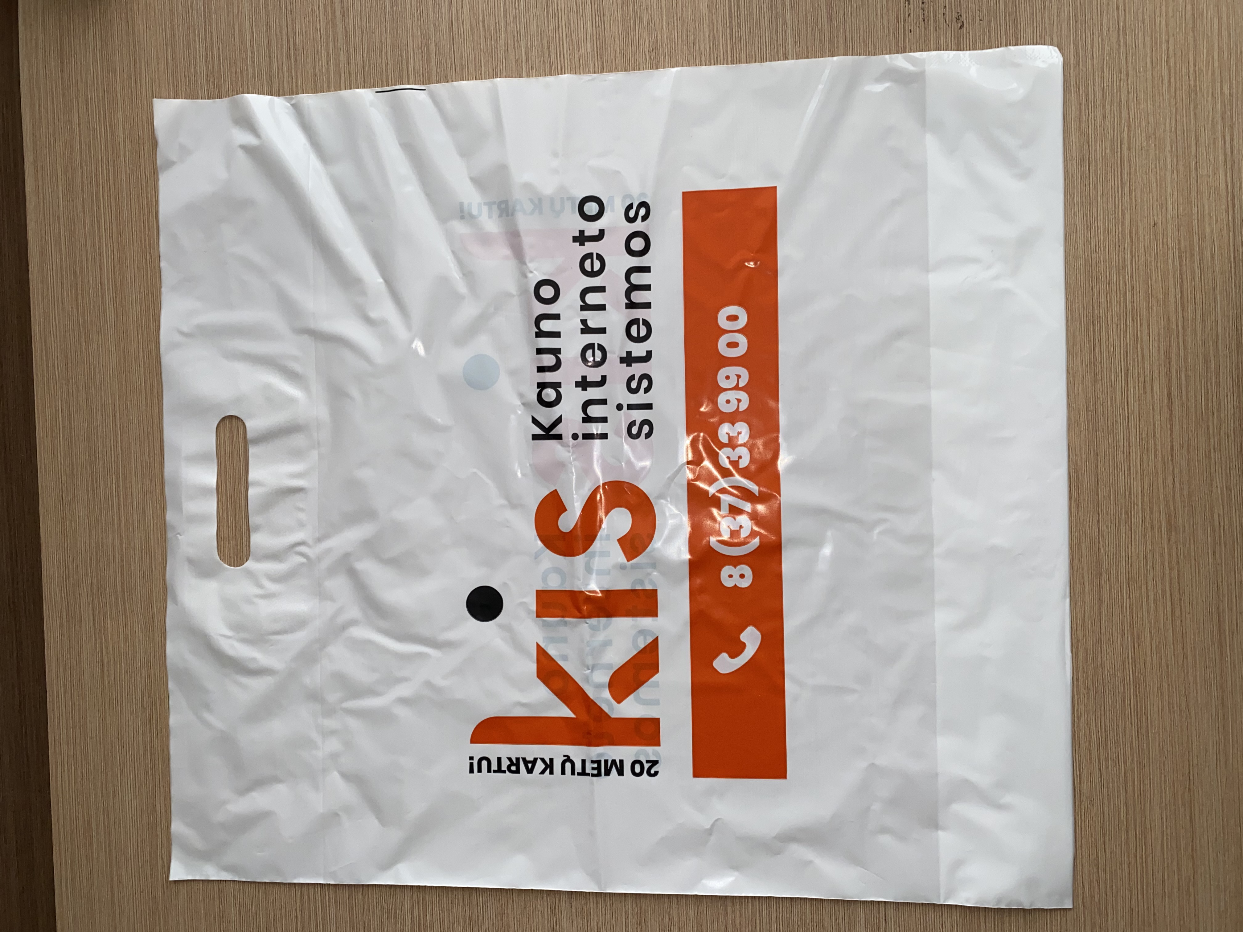 Plastic bag with logo