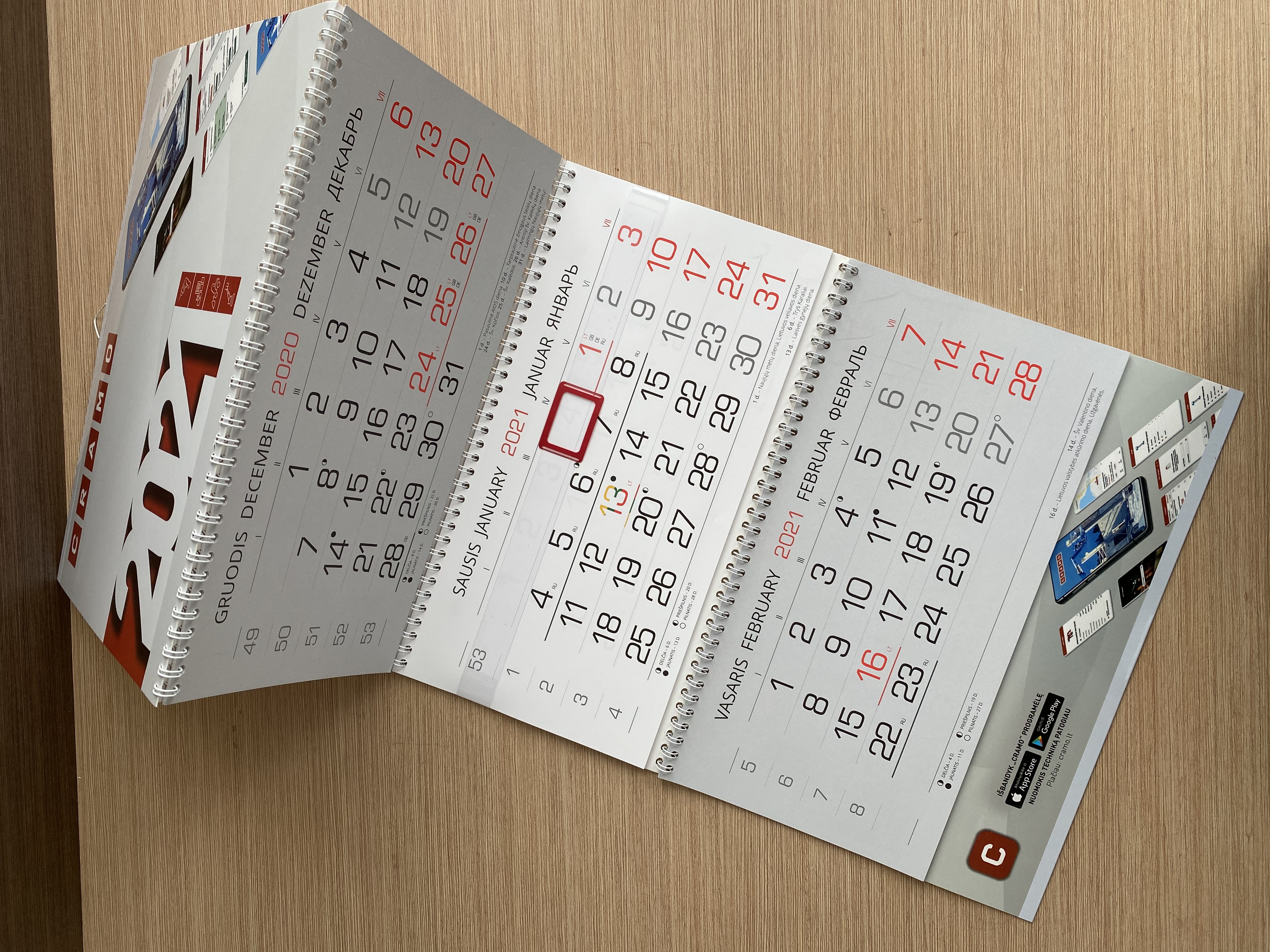 Wall calendar