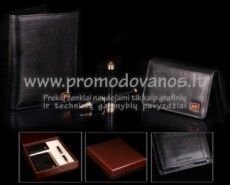 Gift set - leather wallet, business card holder and fountain pen