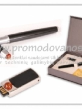 Rinkinys: USB atmintinė 16 GB ir plunksnakotis