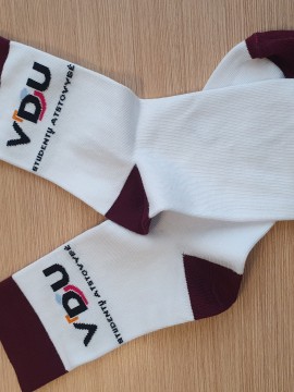 Knitted socks with logo